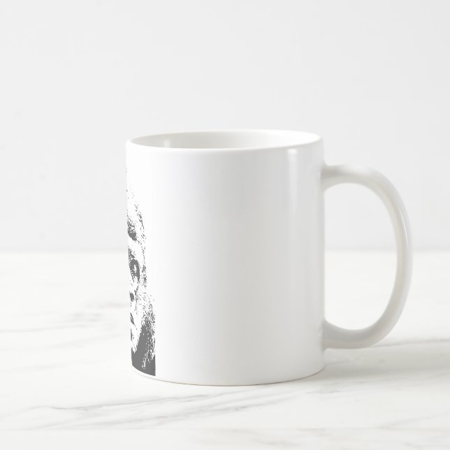 Black White Pop Art Gorilla Coffee Mug (Right)