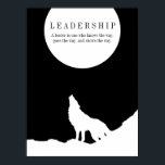 Black White Pop Art Leadership Wolf Howling Poster<br><div class="desc">A wolf is still a wolf,  even when he's alone. Perhaps a wolf is even more of a wolf when he's alone.</div>