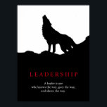 Black White Pop Art Leadership Wolf Poster<br><div class="desc">A wolf is still a wolf,  even when he's alone. Perhaps a wolf is even more of a wolf when he's alone.</div>