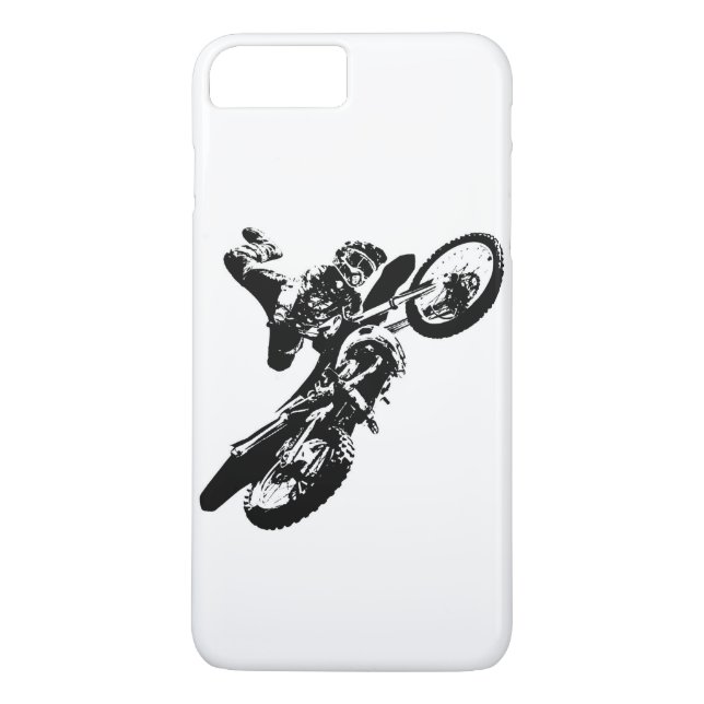 Black White Pop Art Motocross Motorcyle Sport Case-Mate iPhone Case (Back)