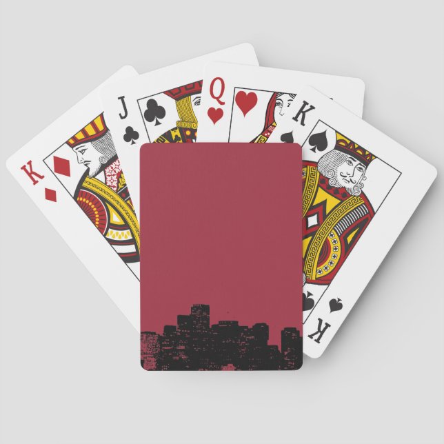 Black White Pop Art New York City Playing Cards (Back)