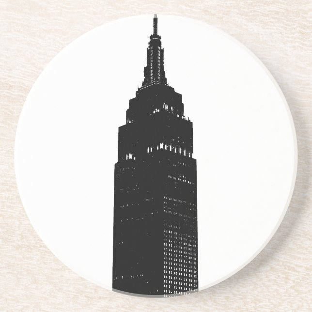 Black & White Pop Art New York Coaster (Front)