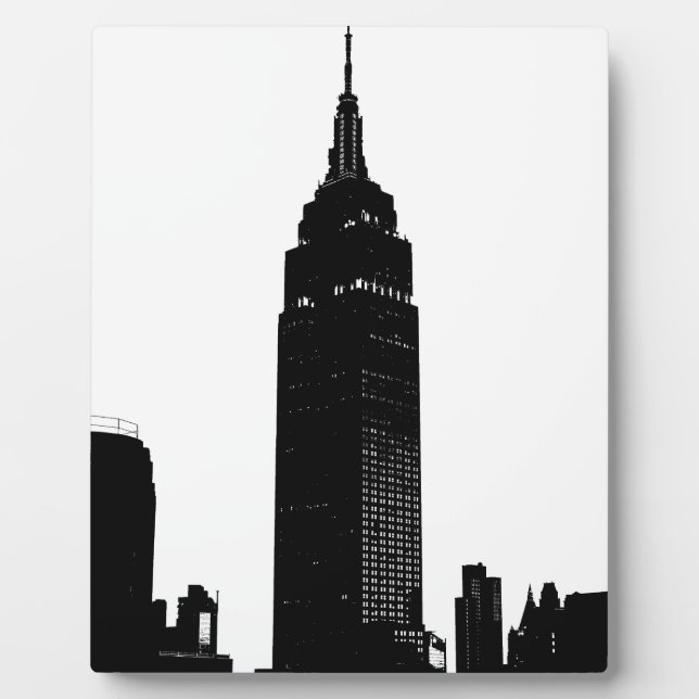 Black & White Pop Art New York Plaque (Front)