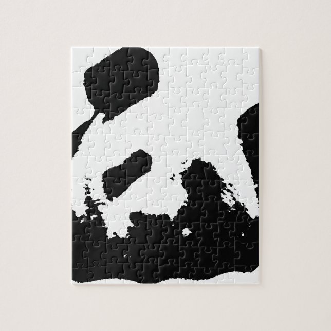 Black White Pop Art Panda Jigsaw Puzzle (Vertical)