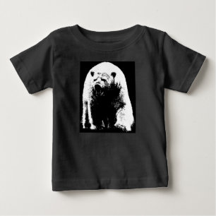 Black & White Pop Art Polar Bear Baby T-Shirt