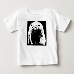 Black & White Pop Art Polar Bear Baby T-Shirt