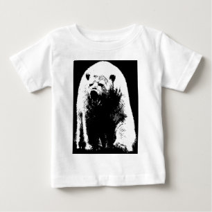 Black & White Pop Art Polar Bear Baby T-Shirt