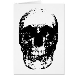 Black & White Pop Art Skull