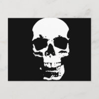 Black & White Pop Art Skull