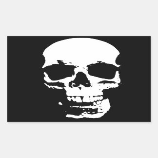 Black & White Pop Art Skull Sticker