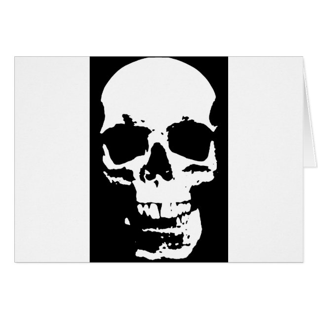 Black & White Pop Art Skull Stylish Cool (Front Horizontal)