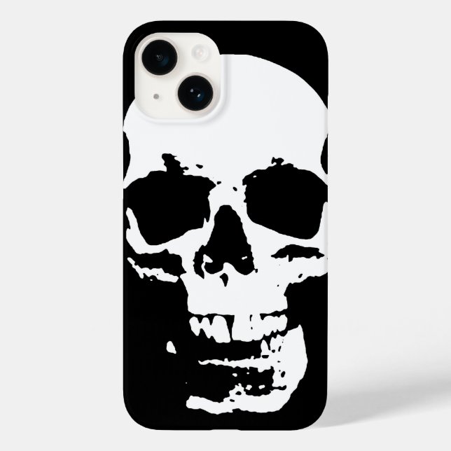 Black & White Pop Art Skull Stylish Cool Case-Mate iPhone Case (Back)