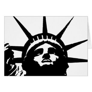 Black & White Pop Art Statue of Liberty
