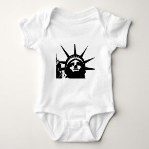 Black & White Pop Art Statue of Liberty Baby Bodysuit