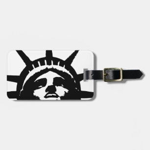 Black & White Pop Art Statue of Liberty Luggage Tag