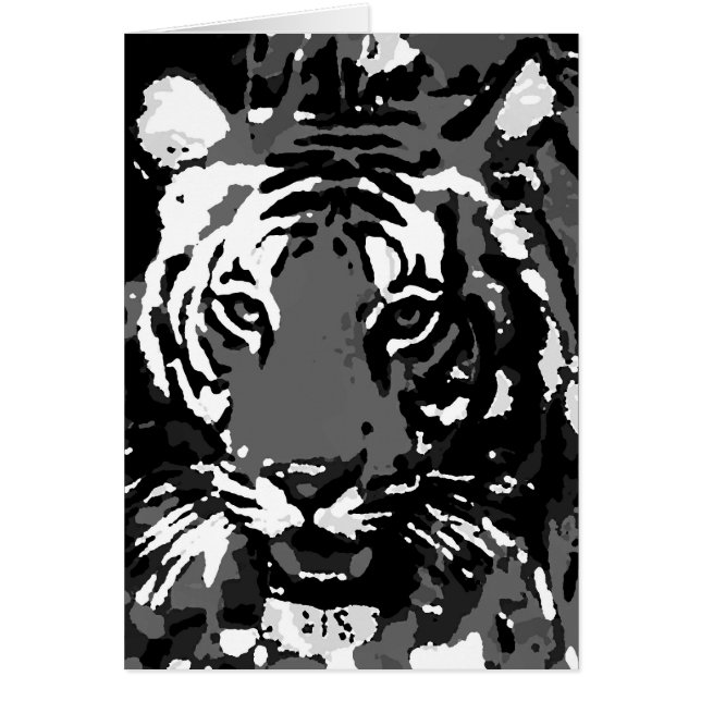 Black White Pop Art Tiger (Front)