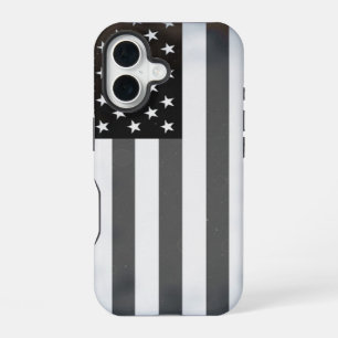 Black & White Pop Art US American Flag iPhone 16 Case