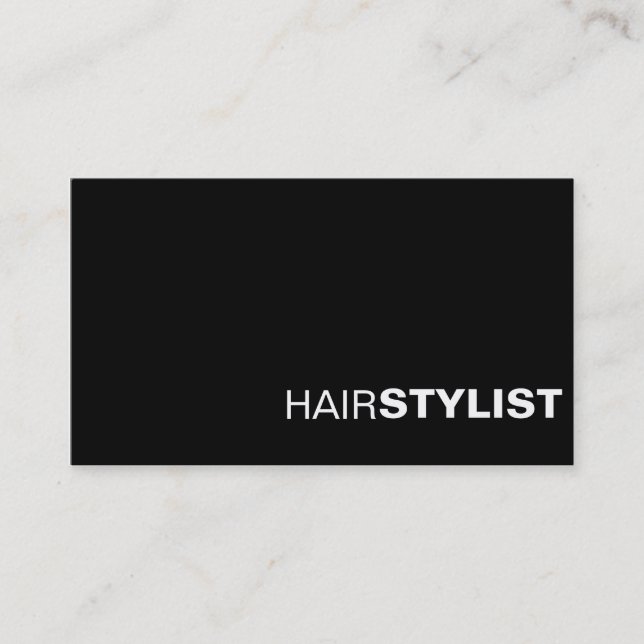 Black & White Professional Chic Business Card (Front)