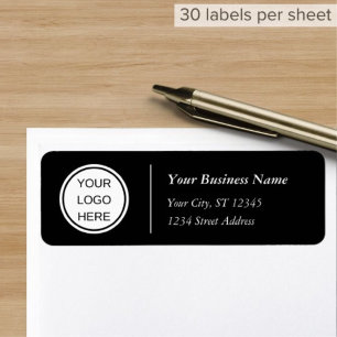 Black White Professional Company Logo Address