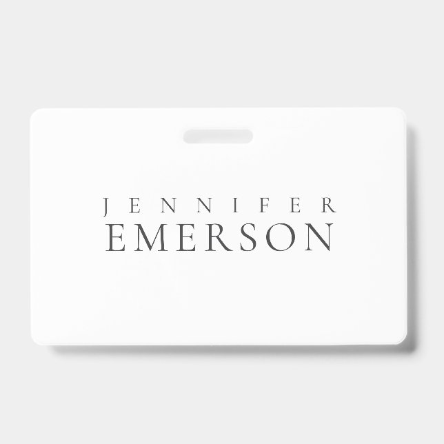 Black white professional minimalist modern plain  badge (Front)
