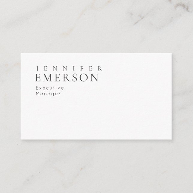 Black white professional minimalist modern plain  enclosure card (Front)