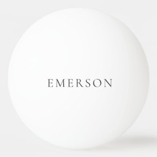 Black white professional minimalist modern plain ping pong ball