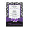 Black White Purple Damask Hearts Enclosure Card