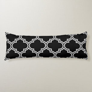 Black & White Quatrefoil Body Pillow