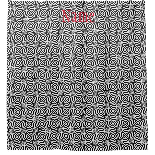 Black White Radiating Pattern Thunder_Cove (Front)