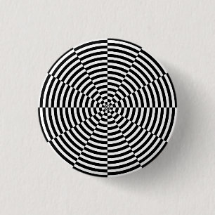 Black & White Radiation by Kenneth Yoncich 1 Inch Round Button
