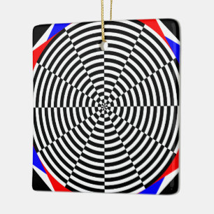 Black & White Radiation by Kenneth Yoncich Ceramic Ornament