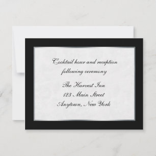 Black White Reception Invitation