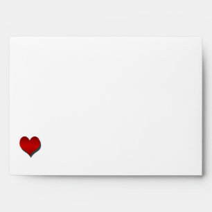 Black White Red Bohemian Posh Wedding Envelope