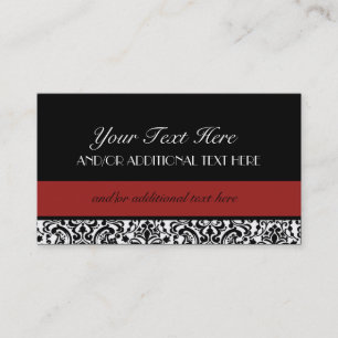 Black, White, Red Business Card