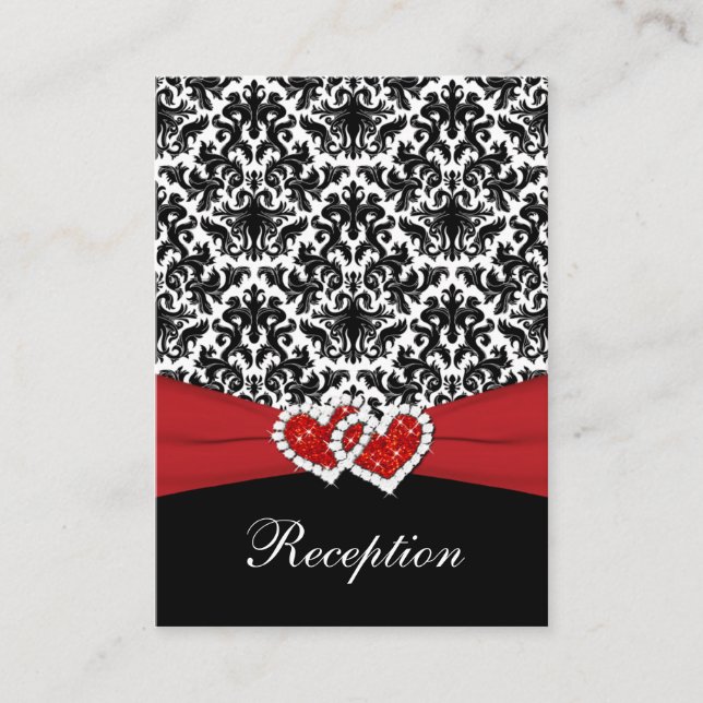 Black White Red Damask, Cartes de fermeture du coe (Devant)