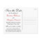 Black, White, Red Damask Save the Date Postcard