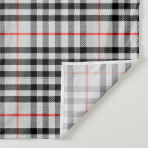Black White Red Gingham Classic Chequered Fabric Tapestry