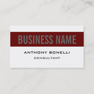 Black White Red Grey Stripe Charming Business Card