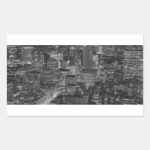 Black White Red New York City Skyline Sticker
