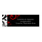 Black/White/Red Swirl Gift Registry Insert Cards