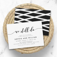 Black White Relax Script Wedding Anniversary Party