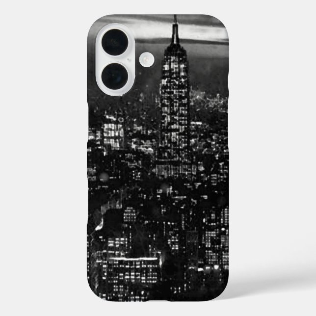 Black White Retro New York City Case-Mate iPhone Case (Back)