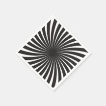 Black & White Retro Spiral Sunburst