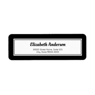 Black White Return Address