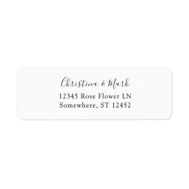Black & White Return Address Label (Front)
