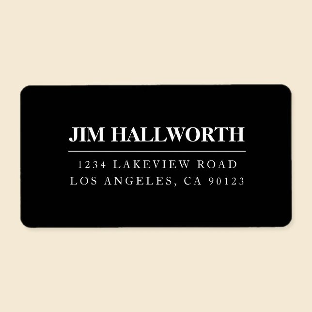 Black & White Return Address Label (Creator Uploaded)