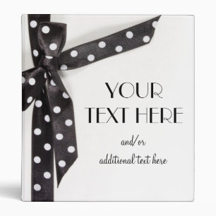 Black & White Ribbon Binder