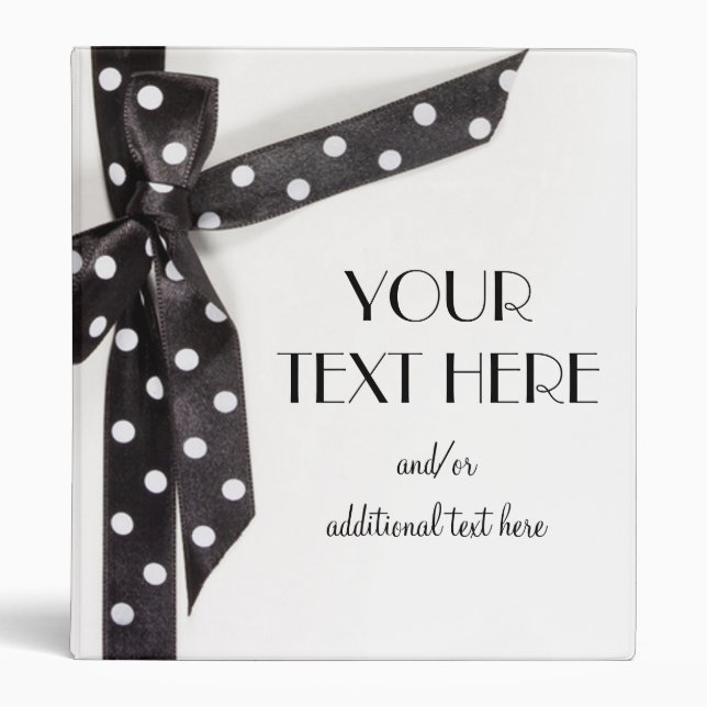 Black & White Ribbon Binder (Front)