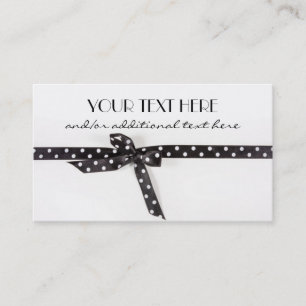 Black & White Ribbon Business Card