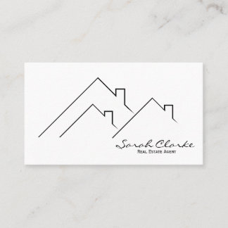 Black & White Roof Top Business Card